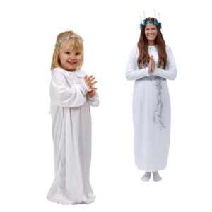 Glansfyllt Lucialinne för barn Stl 98 - 164 cm-122-134